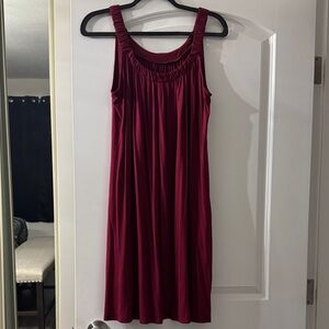 Sleeveless Burgundy Dress